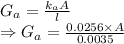 G_a=\frac{k_aA}{l}\\\Rightarrow G_a=\frac{0.0256\times A}{0.0035}