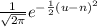\frac1{\sqrt{2\pi}}e^{-\frac12(u-n)^2}