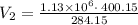 V_2=\frac{1.13\times 10^6\cdot \:400.15}{284.15}