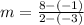 m = \frac{8 - (-1)}{2 - (-3)}