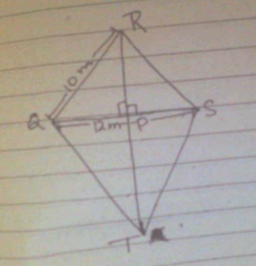 Sketch the following to  answer the question. kite qrst has a short diagonal of qs and a long diagon