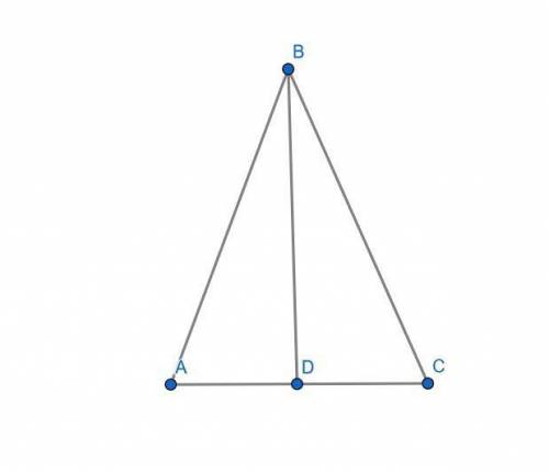 Given that bd is both the median and altitude of triangle abc, congruence postulate sas is used to p