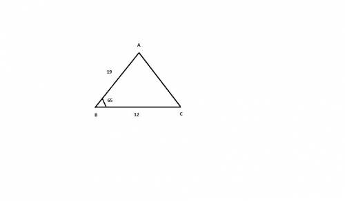 Find the area of the triangle with the given measurements. round the solution to the nearest hundred
