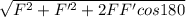 \sqrt{F^2+F'^2+2FF'cos180}