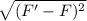 \sqrt{(F'-F)^2}