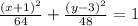 \frac{(x+1)^2}{64}+\frac{(y-3)^2}{48}=1