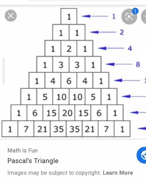 Expand (a+b)^7 using pascal triangle