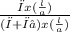 \frac{ρ x (\frac{l}{a})}{(ρ + ρ₀) x (\frac{l}{a})}