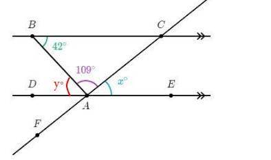 In the following diagram bc is parallel to de what is the measure of x angles are not necessarily dr