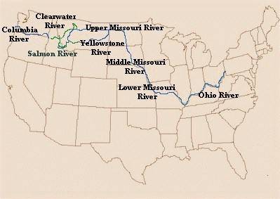 What rivers did the lewis and clark expedition travel on?