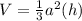 V=\frac{1}{3}a^2(h)