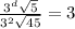 \frac{3^{d}\sqrt{5}}{3^{2}\sqrt{45}} = 3
