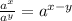 \frac{a^x}{a^y}=a^{x-y}