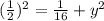 (\frac{1}{2})^{2}=\frac{1}{16}+y^{2}