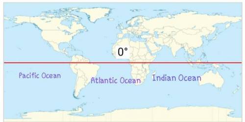 How many oceans does the equator pass through?  name them.
