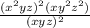 \frac{(x^2yz)^2(xy^2z^2)}{(xyz)^2}