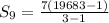 S_9=\frac{7(19683-1)}{3-1}