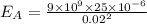 E_{A}=\frac{9\times 10^{9}\times 25\times 10^{-6}}{0.02^{2}}