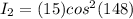 I_2 = (15)cos^2(148)