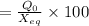 =\frac{Q_{0}}{X_{eq}}\times 100
