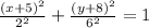 \frac{(x + 5)^{2} }{2^{2} } + \frac{(y + 8)^{2} }{6^{2} } = 1