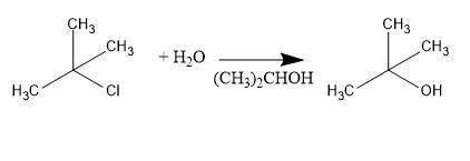 Consider the above reaction using 25.0 ml of tert-butyl alcohol (d = 0.786 g/ml) with 60.0 ml of con