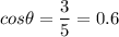 \displaystyle cos\theta=\frac{3}{5}=0.6