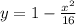 y=1-\frac{x^{2}}{16}