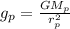 g_p = \frac{GM_p}{r_p^2}