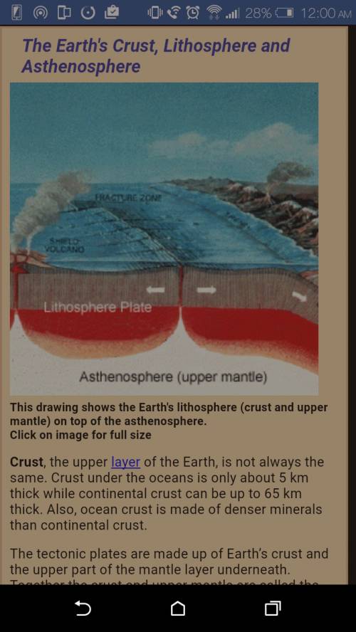 The upper mantle and the crust comprise the
