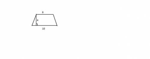 The bases of the trapezoid are 6 and 10. the height is 4. find the area. a. 30 sq. units b. 32 sq. u
