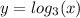 y = log_ {3} (x)