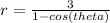 r=\frac{3}{1-cos(theta)}