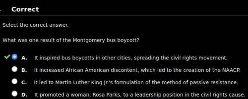 What was one result of the montgomery bus boycott