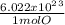 \frac{6.022x10^2^3}{1 mol O}