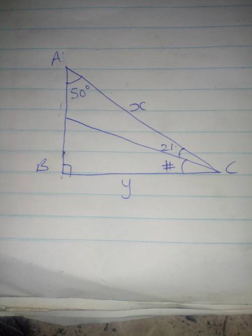 Find the values of x and y to the nearest tenth. show your work