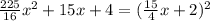 \frac{225}{16}x^2+15x+4=(\frac{15}{4}x+2)^2