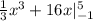 \frac{1}{3}x^3+16x|_{-1}^5