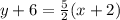 y+6=\frac{5}{2}(x+2)