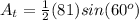 A_t=\frac{1}{2}(81)sin(60^o)
