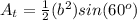 A_t=\frac{1}{2}(b^2)sin(60^o)