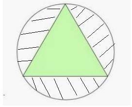 Each side of triangle xyz has length 9 .find the area of the region inside the circumcircle of the t