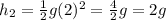 h_2=\frac{1}{2}g(2)^2=\frac{4}{2}g=2g