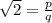 \sqrt{2}=\frac{p}{q}