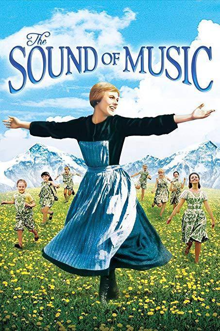 What type of flowers are on the sound of music poster?