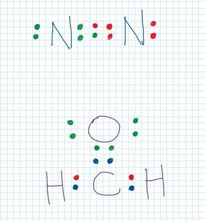 Write lewis dot structures for the following molecules:  nh3 so2 ch3oh hno2 n2 ch2o