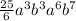 \frac{25}{6} a^{3} b^{3} a^{6} b^{7}