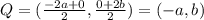 Q=(\frac{-2a+0}{2},\frac{0+2b}{2})=(-a,b)