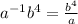 a^{-1}b^4 = \frac{b^4}{a}