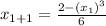 x_{1+1} = \frac{2-(x_1)^3}{6}
